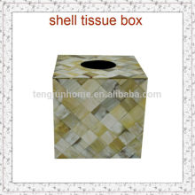 Boîte en tissu de corne de vache Porte porte-serviette jaune clair Boîte en tissu carré